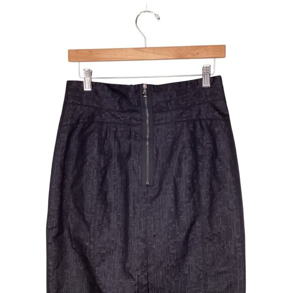 Magaschoni Collection Pencil Skirt Size Small Textured Black NWT Knee Length - Picture 5 of 8